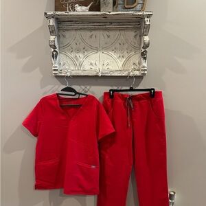 Figs Red Women's Pajama Set